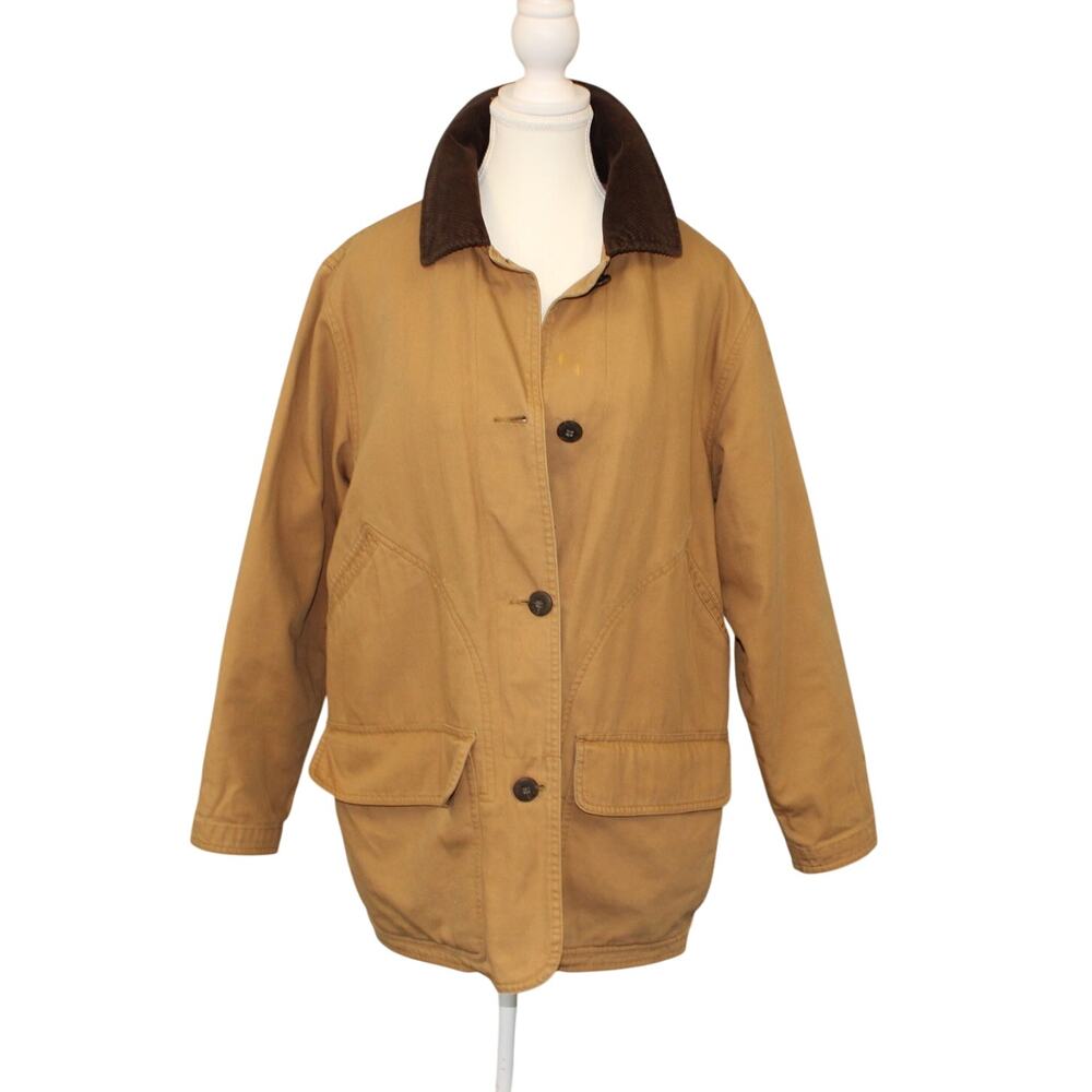 Woolrich Tan Jacket with Brown Collar